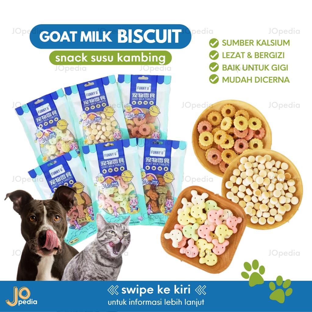 GOAT MILK BISCUIT Snack Kucing Anjing Cemilan Biskuit Susu Pet Treats