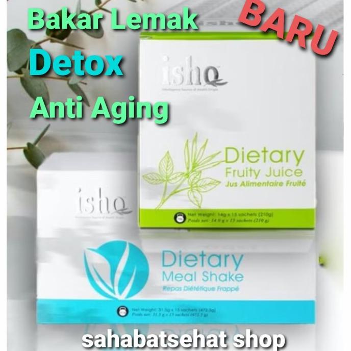 ISHO Meal Shake, Juice Pelangsing Tubuh, Bakar Lemak, Antiaging, Detox