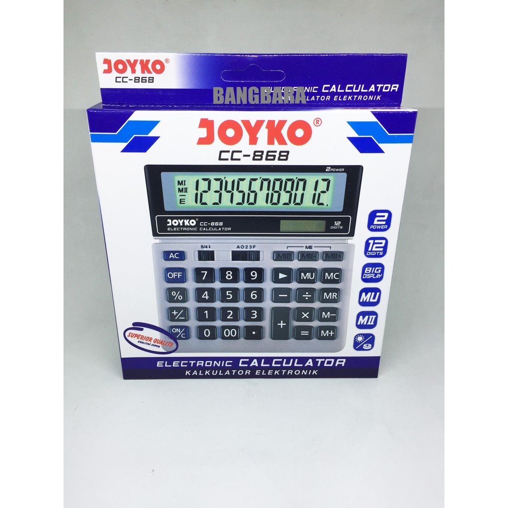 

Calculator / Kalkulator Meja Joyko CC-868 12 Digit 2 Power