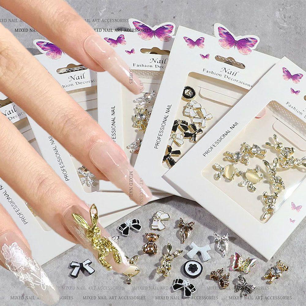 Nanas 1tas Hiasan Nail Art Gaya Jepang Baru Alloy Butterfly