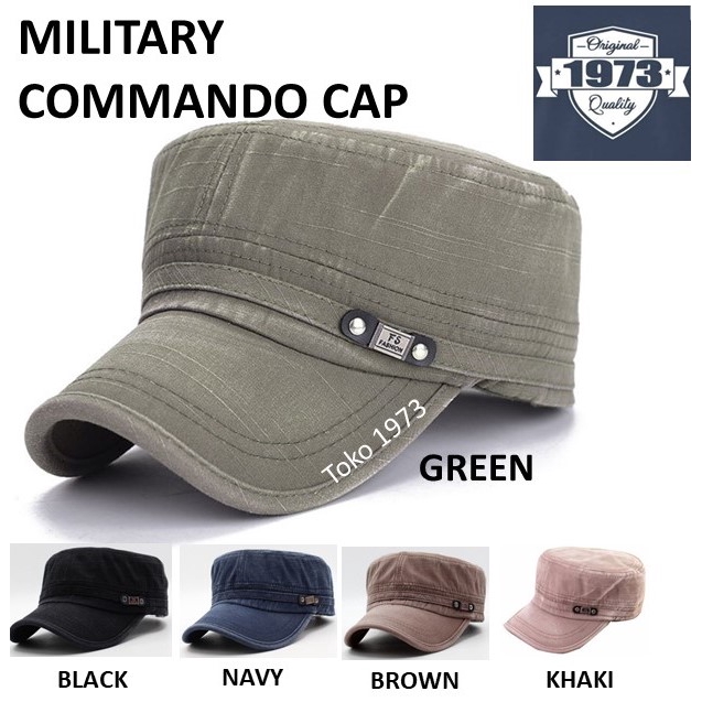 TURUN  HARGA Military cap COMMANDO - Topi komando topi militer topi army topi baseball topi pria