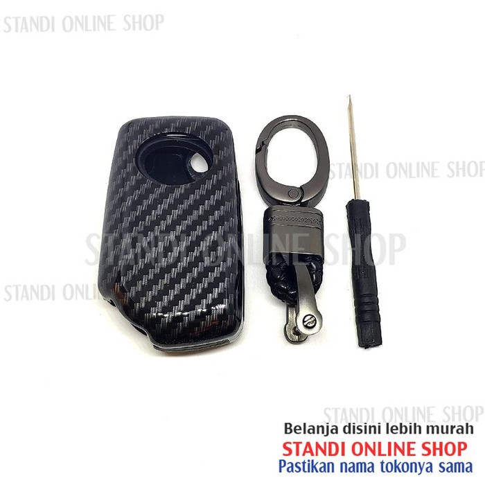 Cover Flip Key Kunci Lipat Sarung Kunci Toyota Innova Reborn Hitam