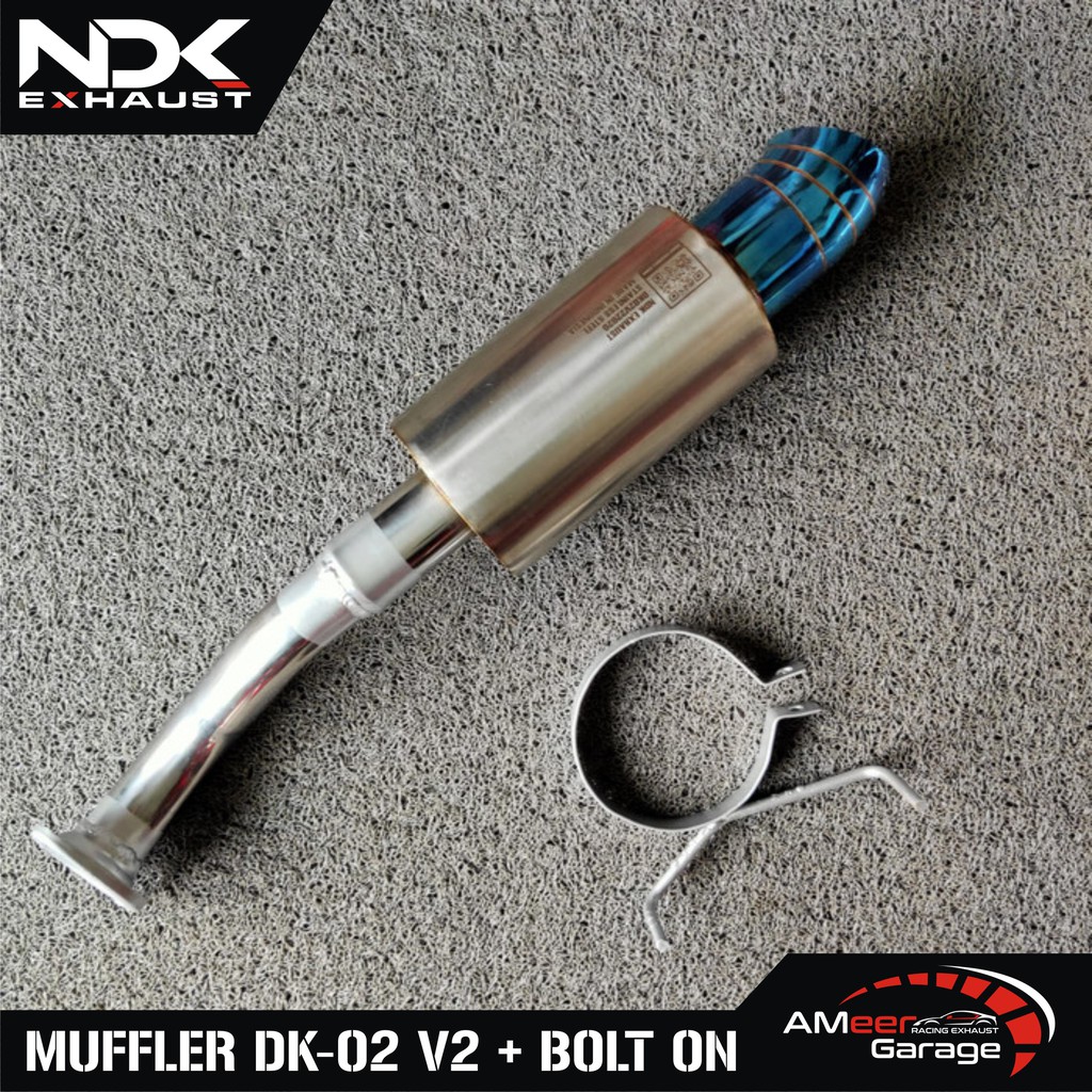Knalpot Mobil Racing NDK EXHAUST DK 02 v2 + Bolt On Honda Brio (BASS KERING)