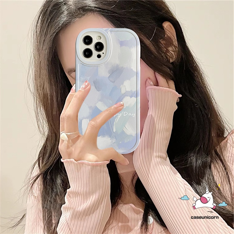 Casing Kreatif Sederhana Redmi Note9 10 11 Pro 11s 10s 8 9s 9pro 10pro POCO F4 X3 Pro X3 NFC M3 Redmi 12c A1 10 9C 10C 9A 9T 9 9C K40S Ins Tinta Lukisan Perlindungan Lensa TPU Lembut Sarung