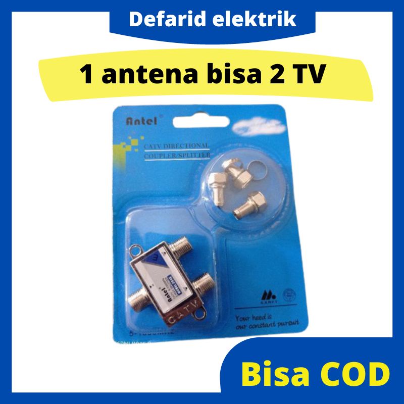 Alat Splitter spliter antena tv cabang 2 way pembagi antena tv