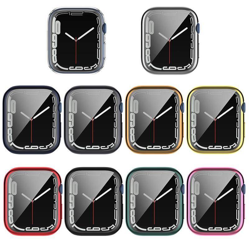 Case Bumper Pelindung Apple Watch Seri 7 6 5 4 3 2 1 SE Bahan TPU Ukuran 38 40 41 42 44 45mm