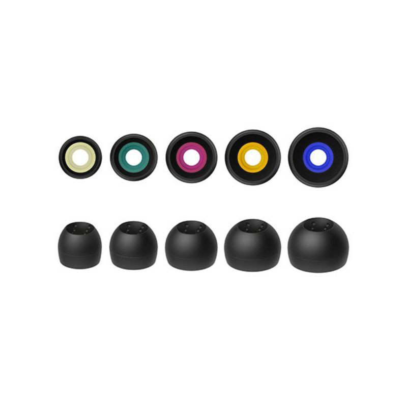 JVC Spiral Dot++ EP-FX10 Premium Ultra Soft Silicone Comfortable Clear Balanced Eartips Tips