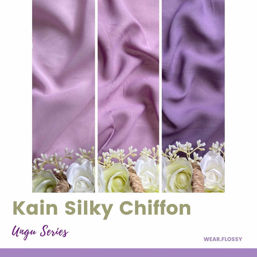 Jual Kain Silky Chiffon Silky Sifon Color Ungu Series Meter Lebar Cm Shopee Indonesia