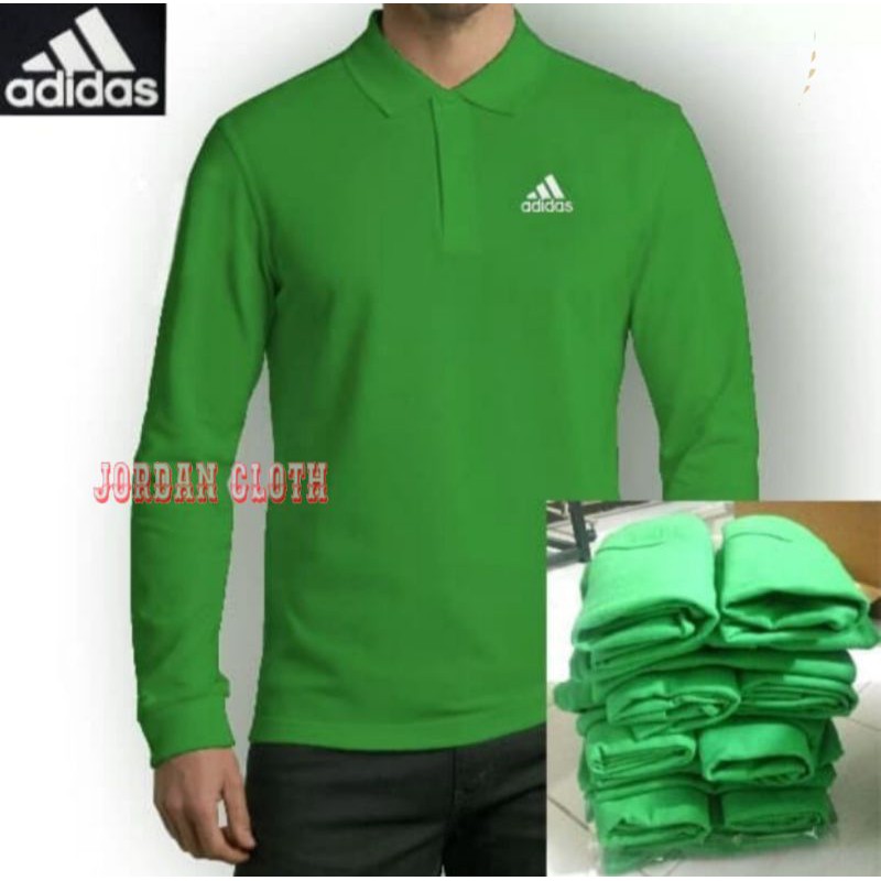 Polo shirt - Tshirt - Kaos Kerah Lengan Panjang Adidas