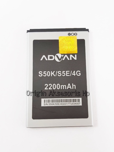 Baterai Advan S50K S5E 4G Kualitas ORIGINAL 100% dc 88