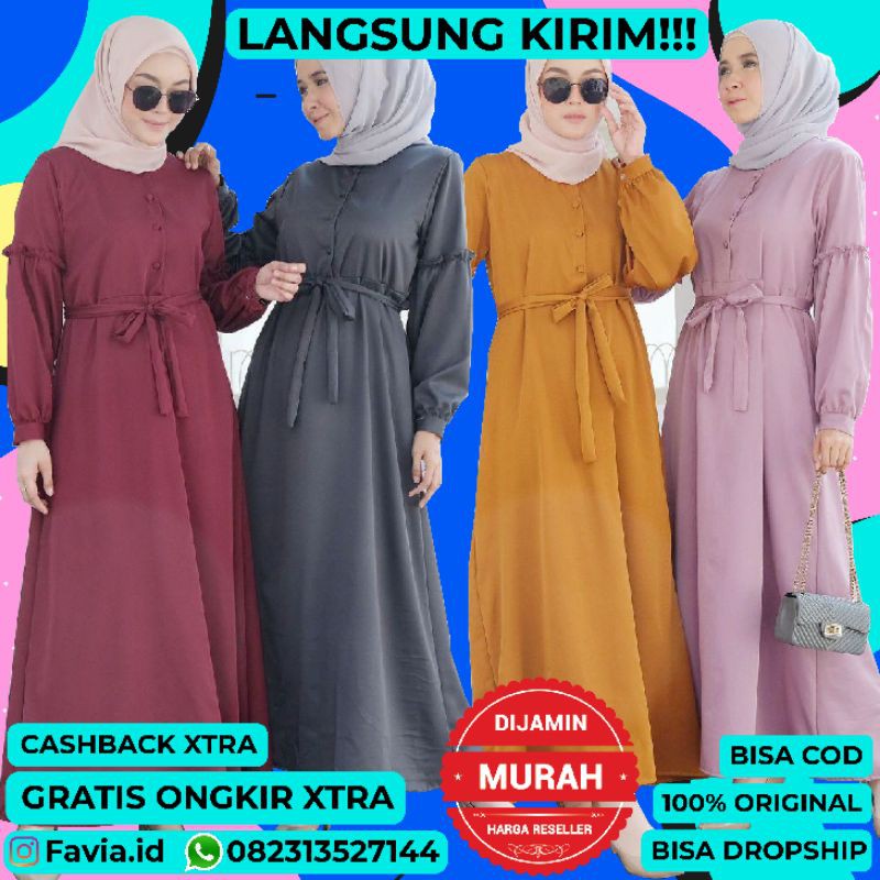 [REAL PICTURE] ANZA BUTTON DRESS HAZELNUT IMPORT TANAH ABANG PGMTA METRO GROSIR SUPPLIER KONVEKSI