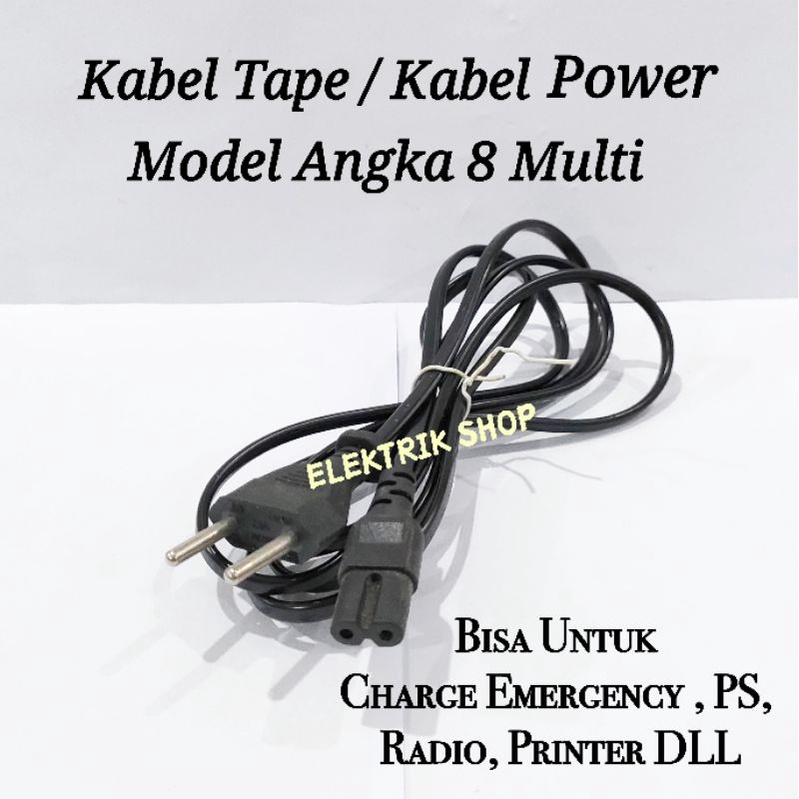 KABEL TAPE / KABEL POWER CHARGE EMERGENCY ANGKA 8 MULTI SERBAGUNA