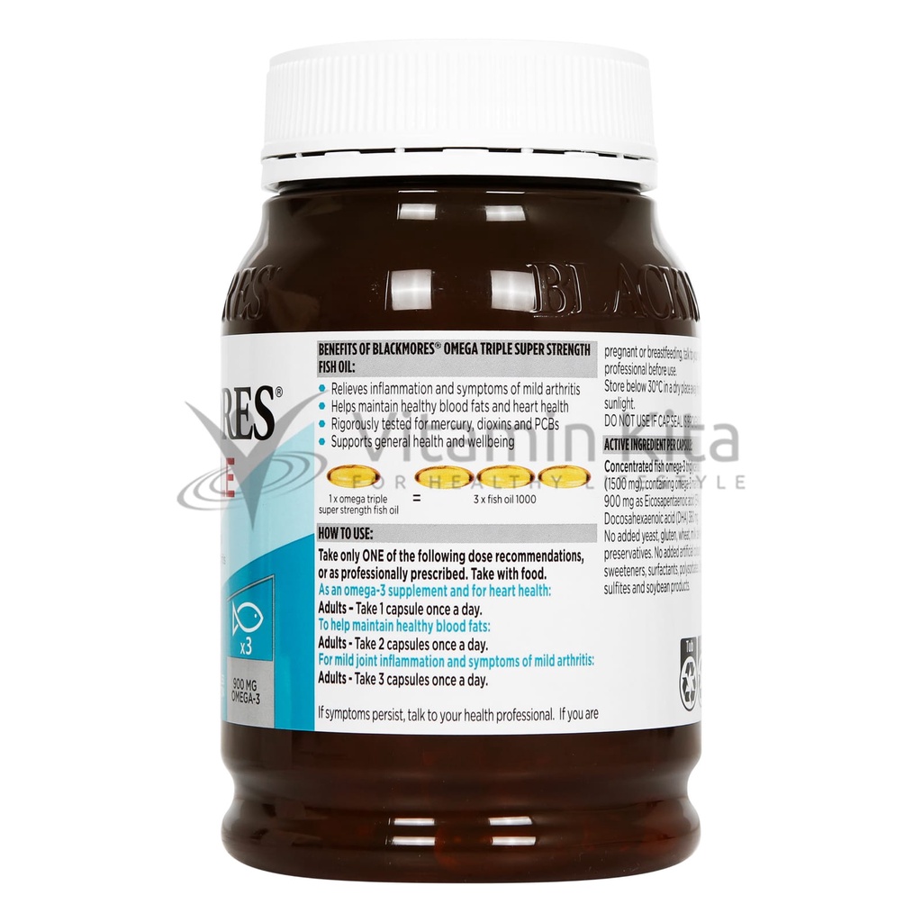 BLACKMORES OMEGA CONCENTRATED TRIPLE FISH OIL (150 CAPS)