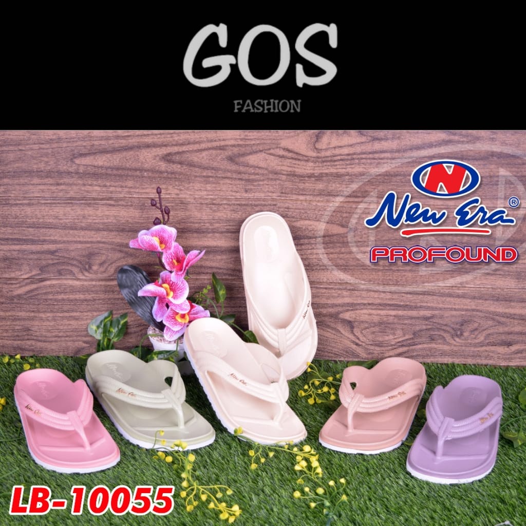 gof NEW ERA LB 10055 &amp; LB 100362 Sandal Jepit Karet Wanita Polos Anti Slip Sandal Japit Cewek Berkualitas Terlaris