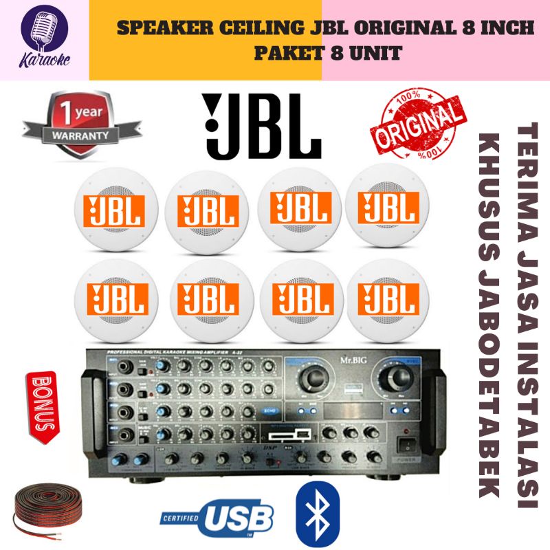 Speaker Ceiling JBL Original 8 inch Paket 8 unit
