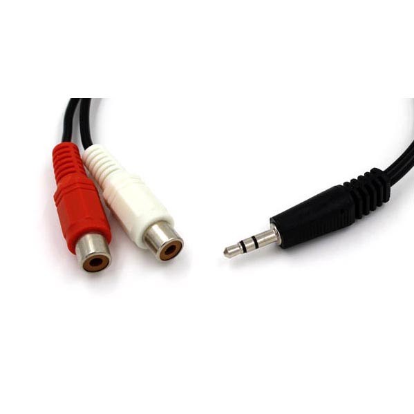 RCA Female to Male Aux 3.5mm HiFi - LTS - Black