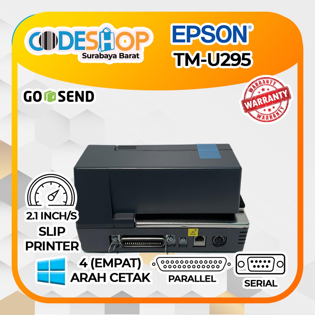 MESIN CETAK STRUK PRINTER POS DOT MARIX EPSON TMU 295 / TMU295 / TMU295