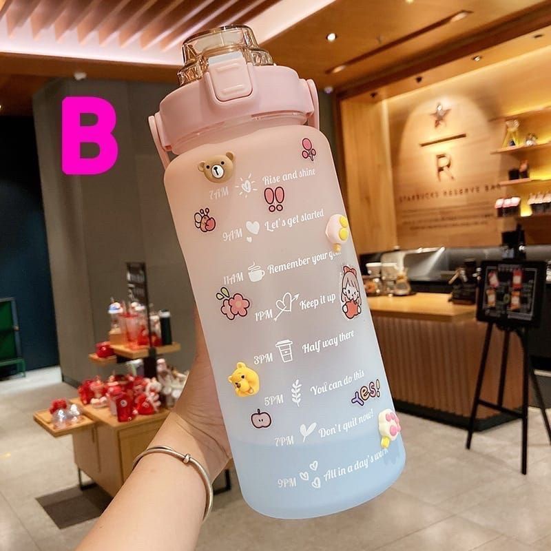 BOTOL AIR MINUM VIRAL DENGAN STICKER 2D + 3D ORIGINAL