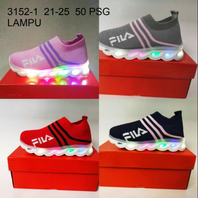 Sepatu anak FILA 3152-1 lampu led