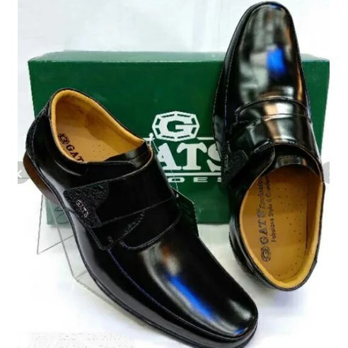 Sepatu Pantofel Pria Sepatu Kulit Gats ZU 0001 - Black