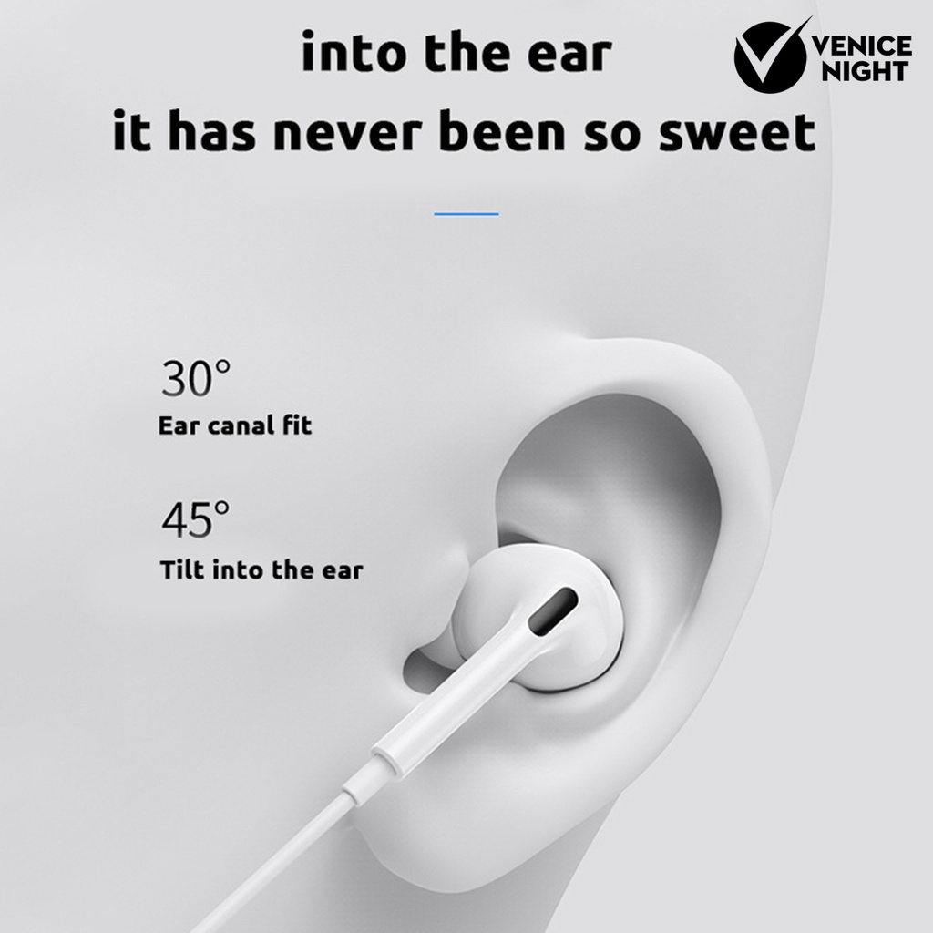 (VNEP) (Berkabel) Earphone In ear HiFi Ergonomis Dengan Mic Untuk Handphone