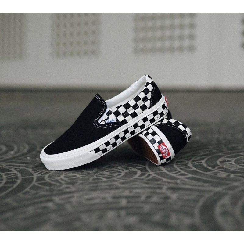 Sepatu Vans Slipon Sidewall Checkerboard