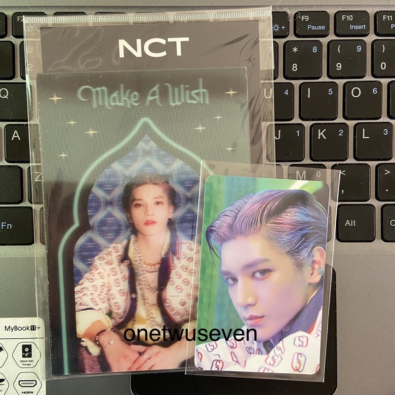 nct 127 pc photocard taeyong make a wish lenticular set