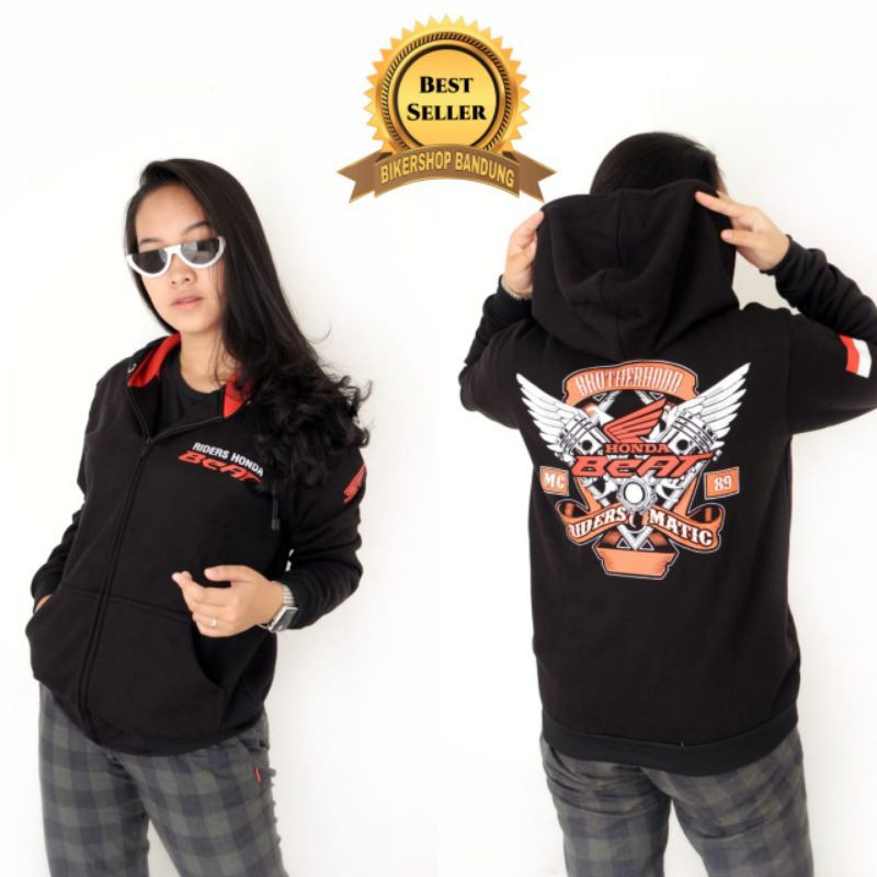 Hoodie bikers Honda beat Sweater motor honda beat ORIGINAL Zipper honda beat