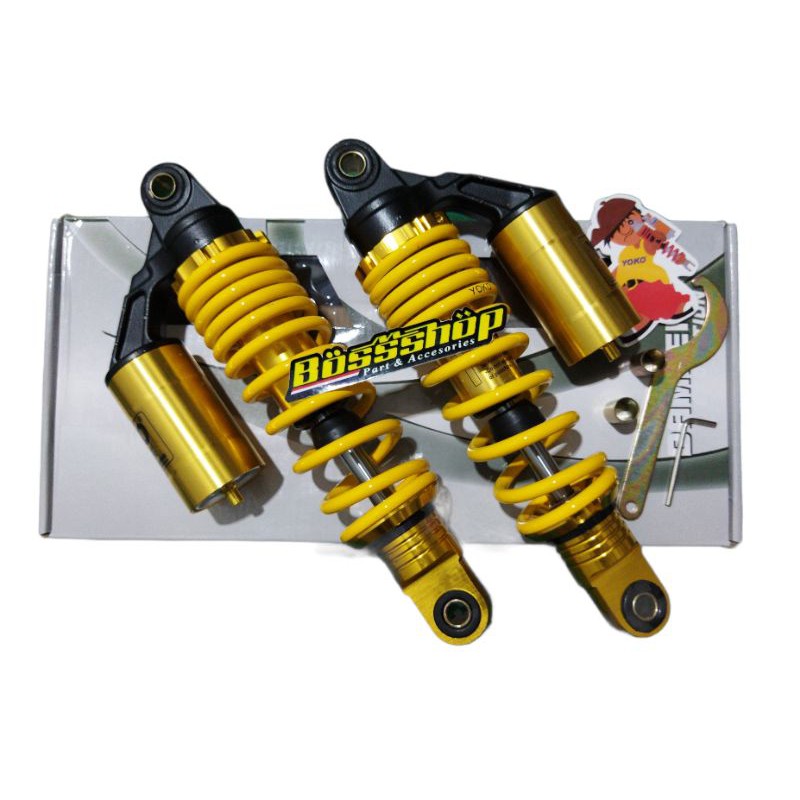 Shock Tabung YOKO G + 270/340mm shock Belakang Rx-king Vega jupiter dll-270 RCB kuning