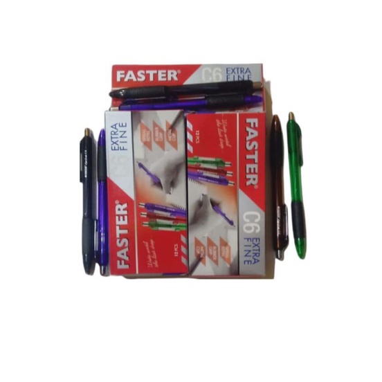 

TERMURAH Pulpen faster c6 cetek 1pak/12pcs