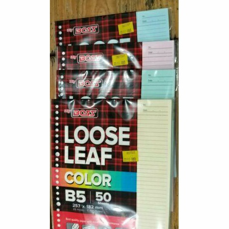 

Loose Leaf B5 warna bergaris