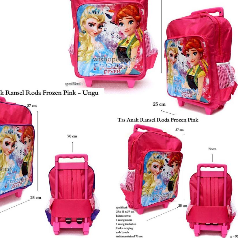 ❂ tas koper anak / ransel roda frozen ☼