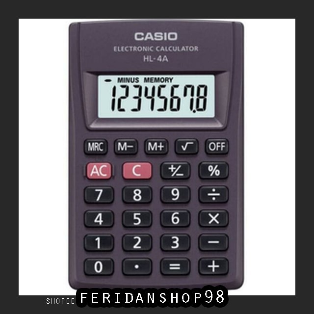 

FS1032 KALKULATOR CASIO HL-4A POCKET ATK CALCULATOR BY FERIDANSHOP98