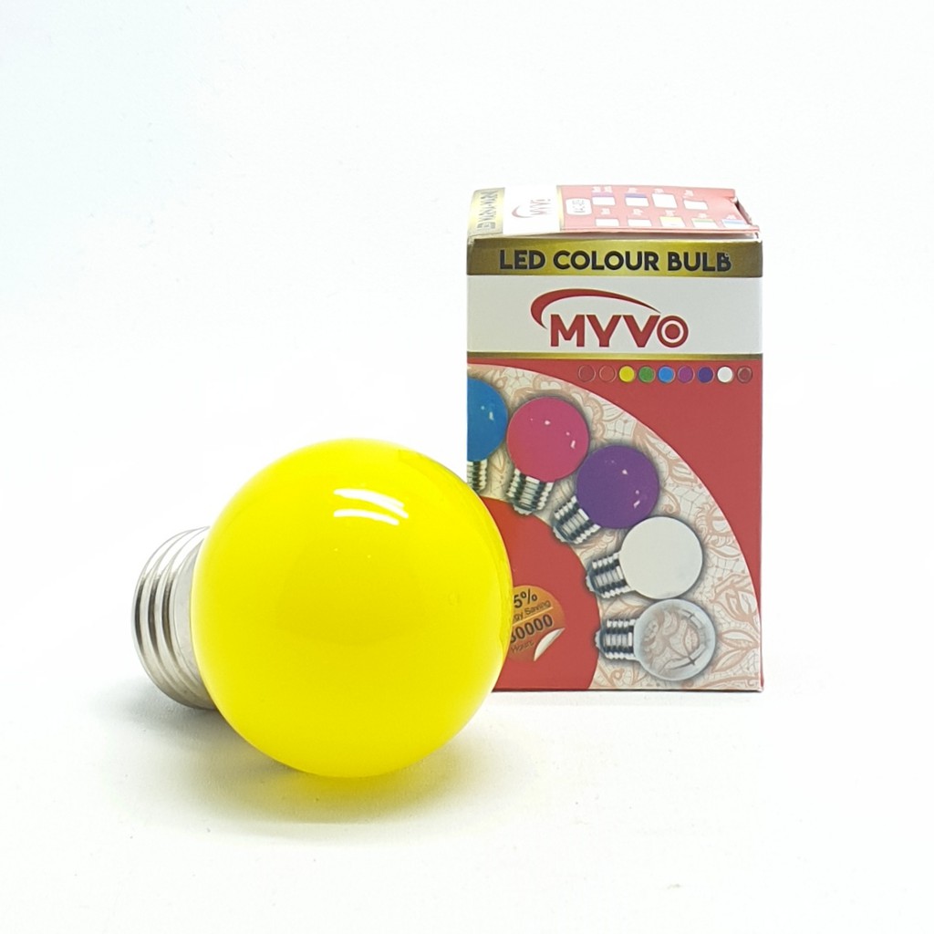 Myvo Yellow Lampu Led Ping Pong 3W E27 Warna Kuning Yellow / Lampu Dekorasi