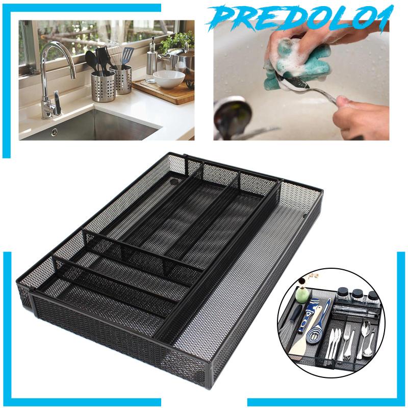 [PREDOLO1] Cutlery Drainer Basket Mesh Drying Drawer Rust Proof Dishwasher for Kitchen