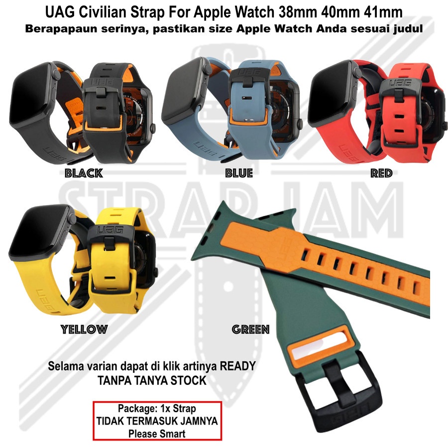 UAG Civilian Strap Apple Watch 38mm 40mm 41mm - Tali Jam Rubber Sporty Keren