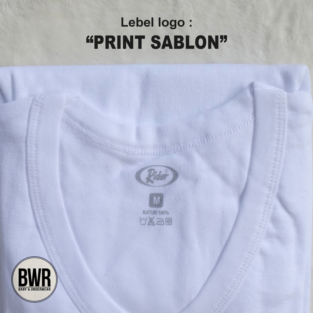 Oblong Rider PUTIH V- Neck Art. R 222B | Pakaian Pria Kaos Oblong Putih - Bwr