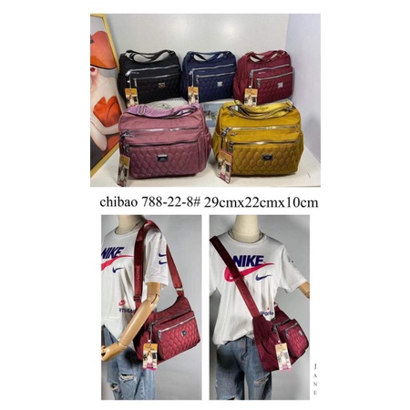 ChiBao Tas Selempang Sandang Jumbo Besar Wanita Original Import Kanvas 788 K