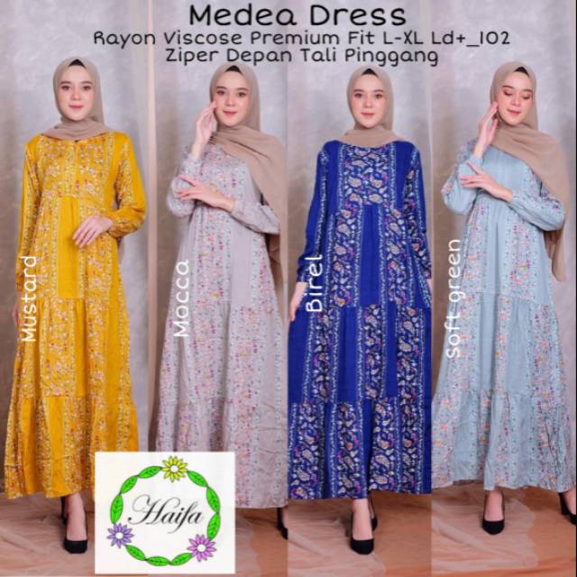 Medea maxy dress gamis motif etnik Bohemia by Haifa