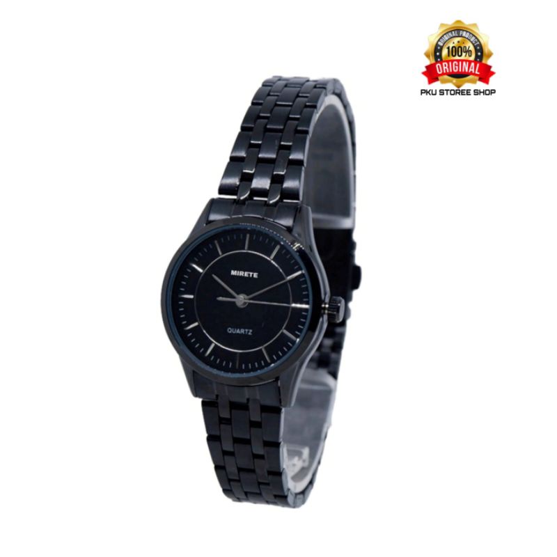 JAM TANGAN WANITA MIRETE original model casual waterresistant free btre cadangan cod_jam tangan wanita terbaru dan terlaris model bulat_jam tangan wanita mirete analog cantik bayar di tempat