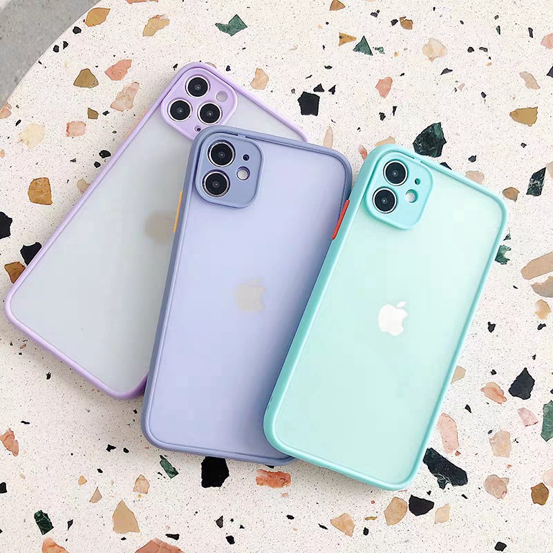 Case Bahan PC matte Desain Lensa Kamera Untuk iPhone 11 11 Pro Max 6 6S 7 8 Plus X XS Max XR