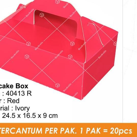 

➻ 40413 Colour Tanpa Insert | Box. Dus. Kemasan. Cake Box. Cupcake Box - Putih ♥