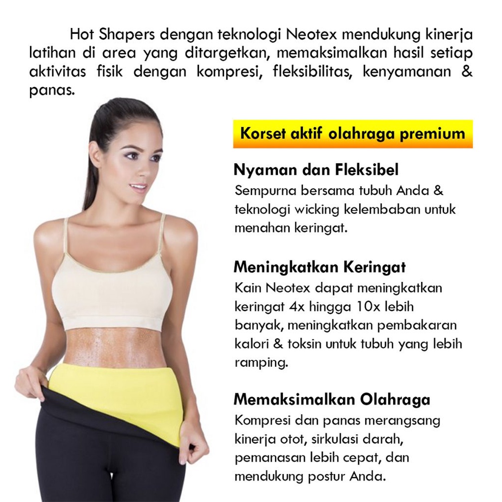 Korset pelangsing perut buncit Neotex Hot shapers original Pengecil Perut