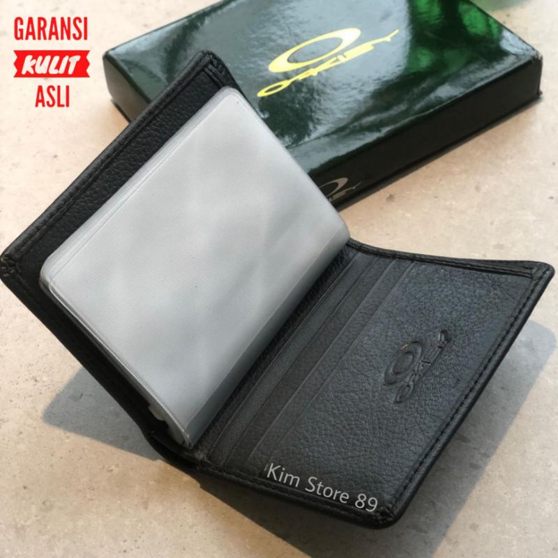 Dompet Kartu Cardholder Album Pria Wanita - Kulit Asli