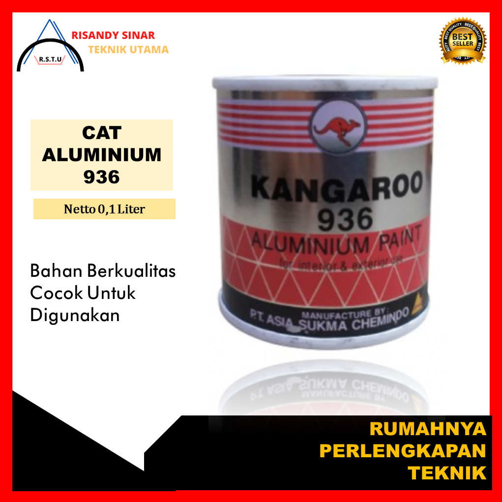 

cat aluminium 936 | cat aluminium murah | cat kangaro silver perak 100 ml