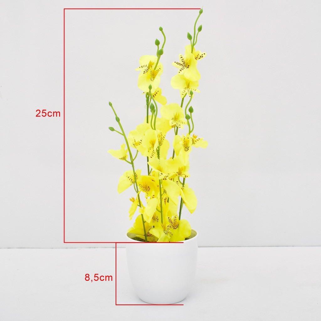 AM813 Bunga Plastik / Pajangan Bunga Artificial / Vas Bulat-2