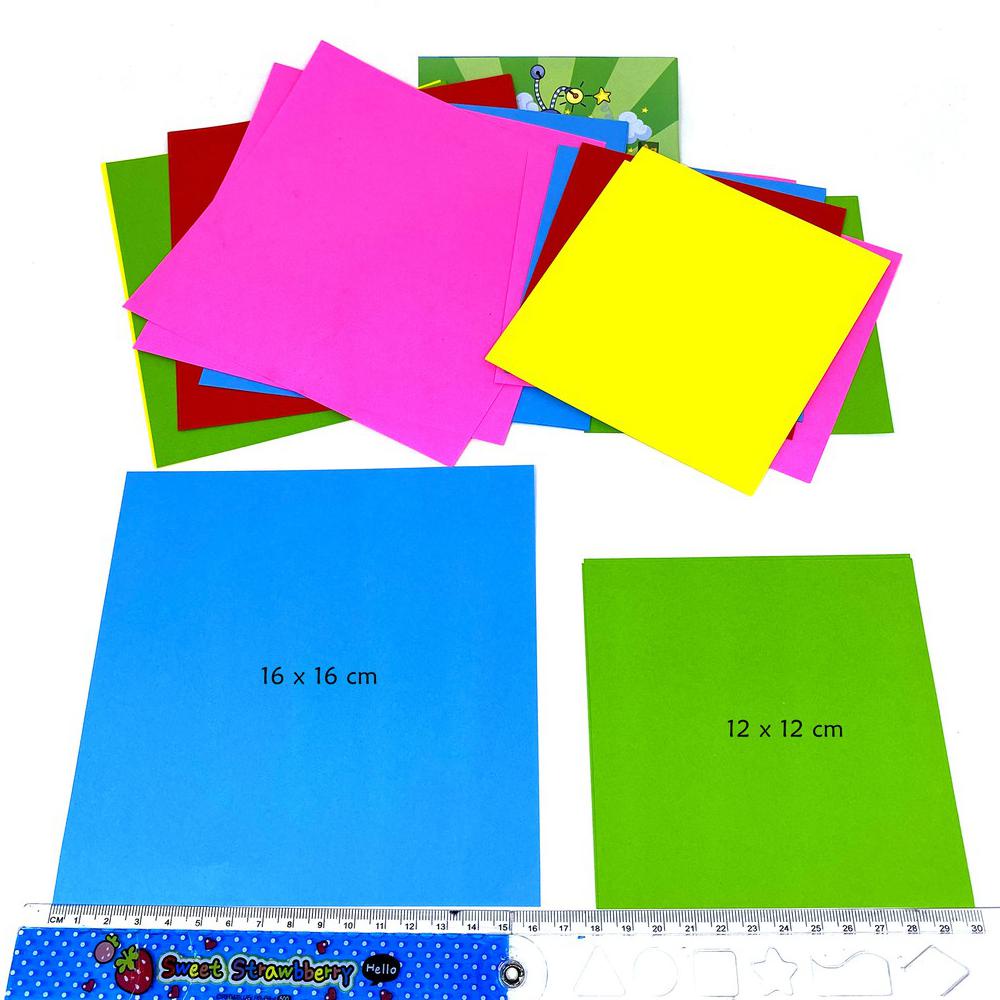 

kertas melipat warna bolak balik origami paper double colour 20 lembar