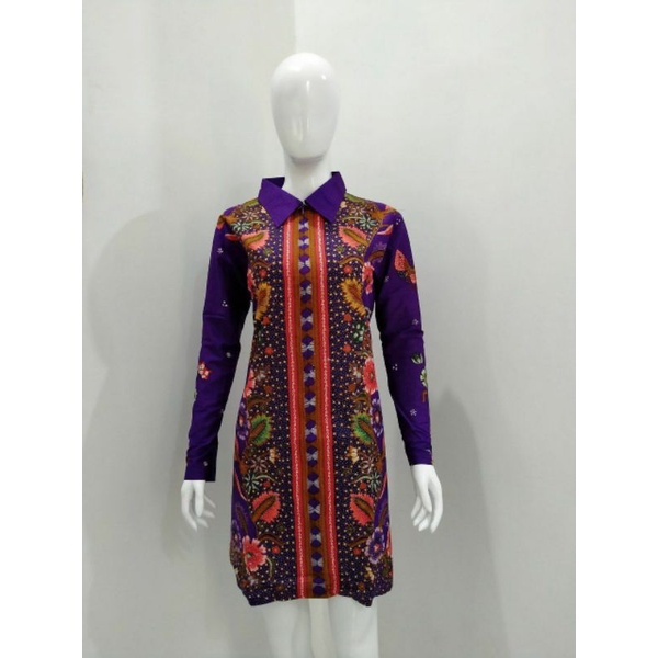 TUNIK BATIK KERJA KANTOR MOTIF BATIK MODERN