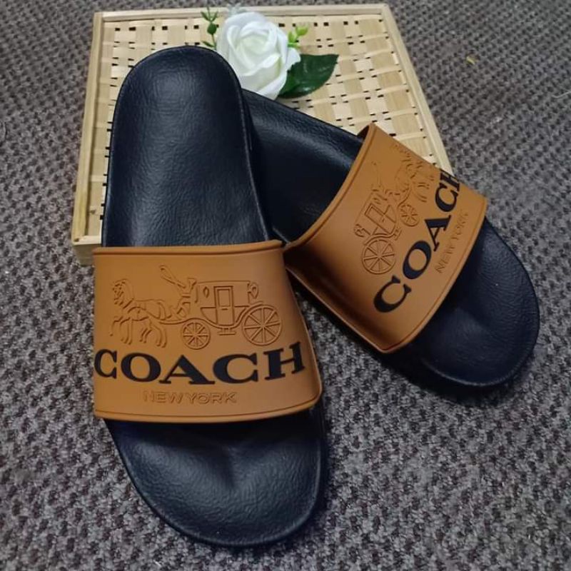 SANDAL SLIDE/SLIP ON  PRIA/WANITA SANDAL COACH PREMIUM HIGH QUALITY