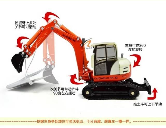 Diecast Original Kaidiwei Kdw Crawler Excavator Skala 1 50 Full - hummer with machine gun roblox